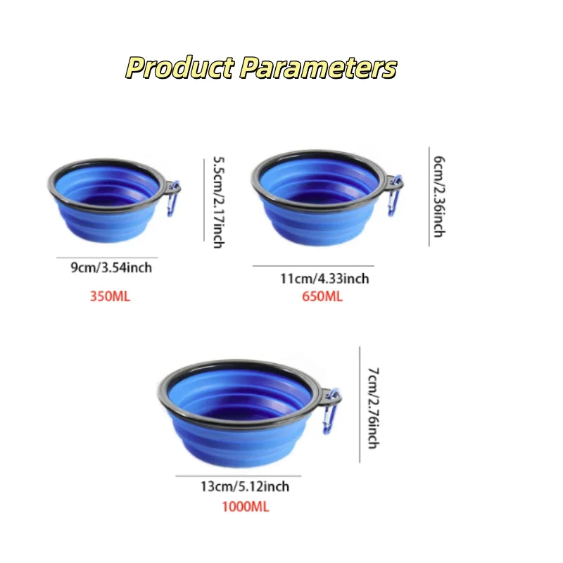 Portable Pet Food Collapsible Bowl