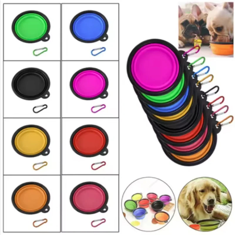 Portable Pet Food Collapsible Bowl
