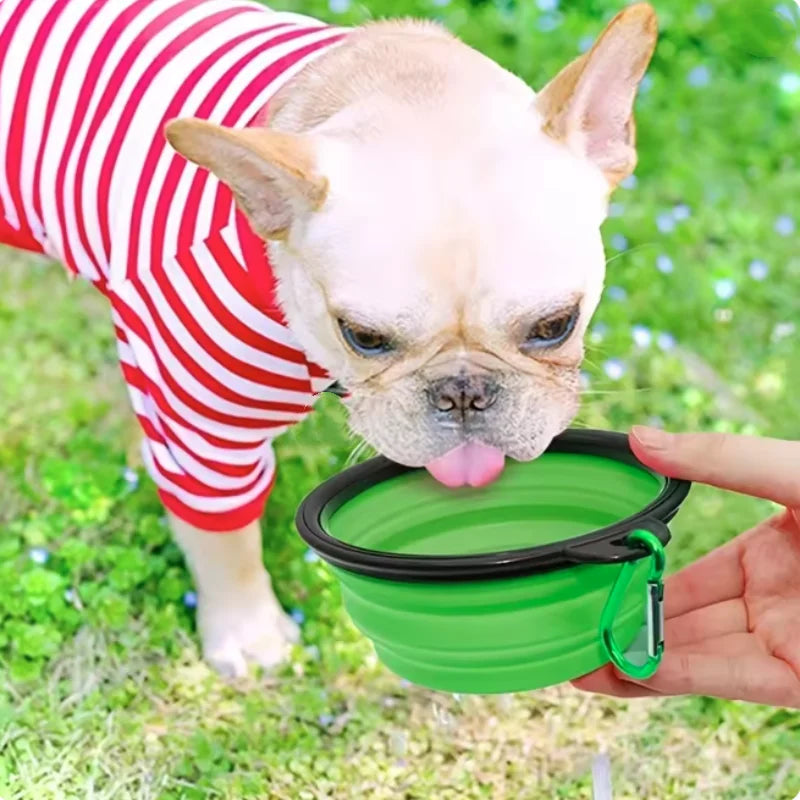 Portable Pet Food Collapsible Bowl