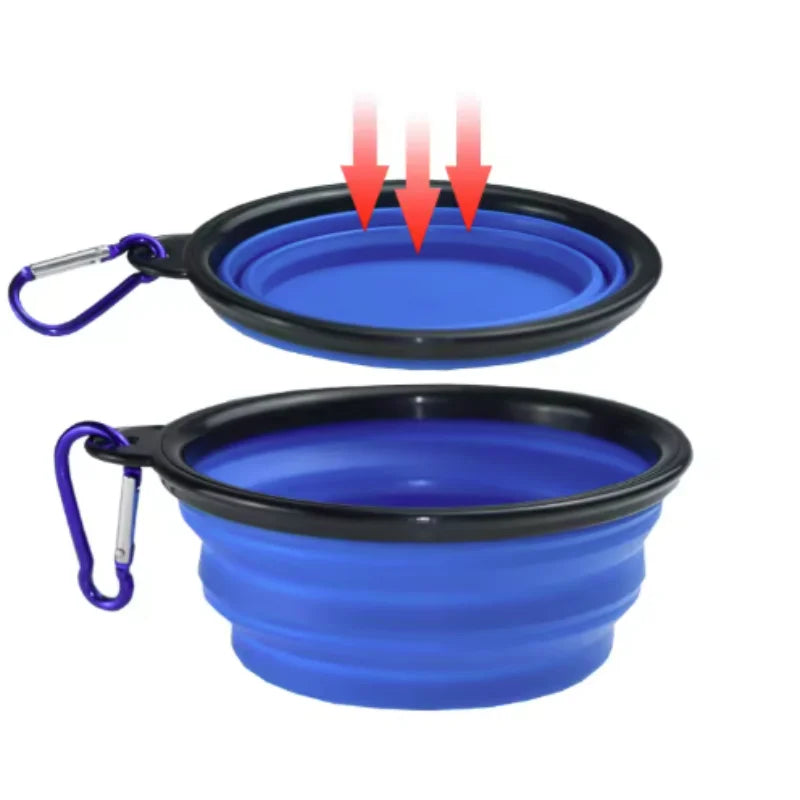 Portable Pet Food Collapsible Bowl