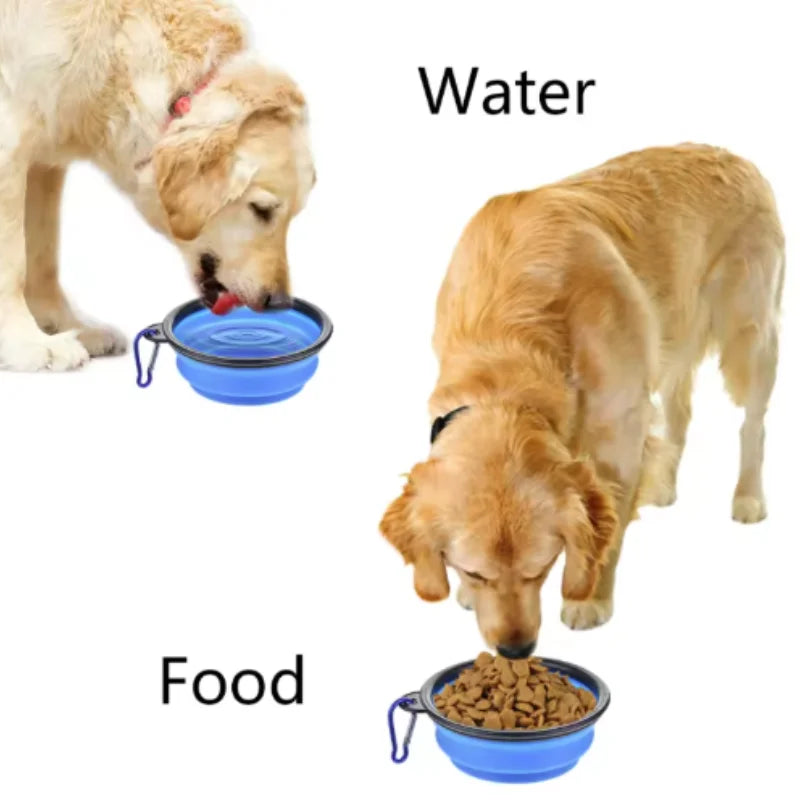 Portable Pet Food Collapsible Bowl