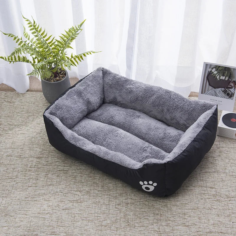 Color Square Winter Soft Warm Dog Bed.
