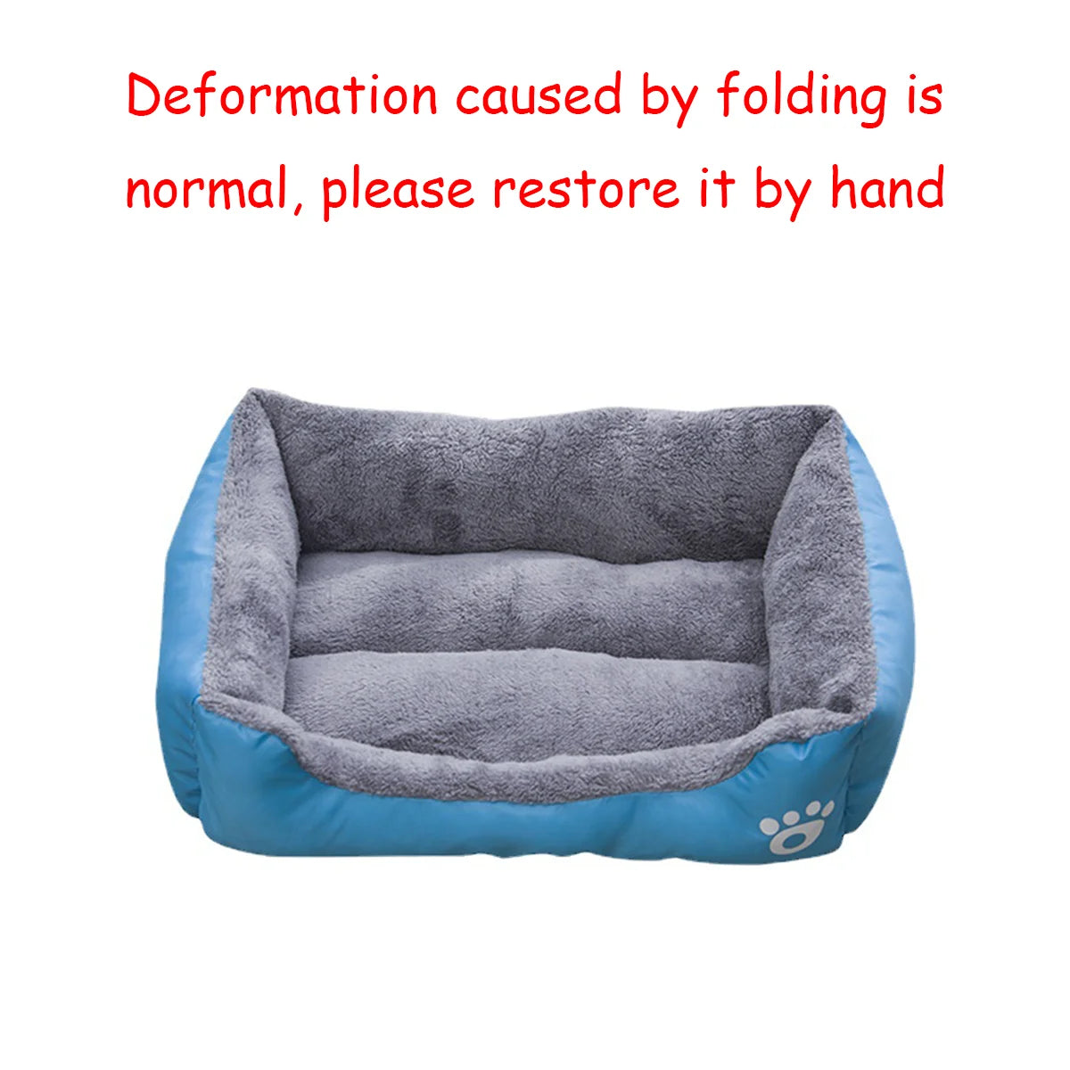 Color Square Winter Soft Warm Dog Bed.