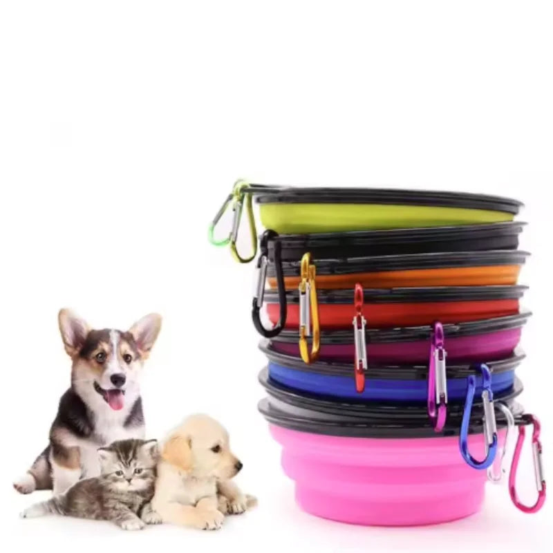 Portable Pet Food Collapsible Bowl