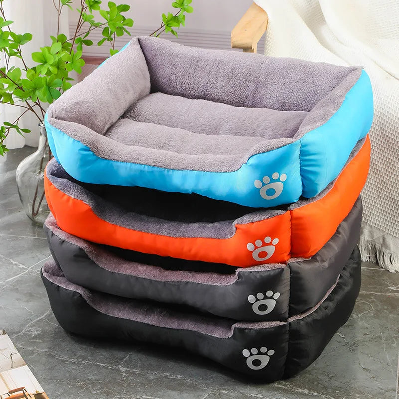 Color Square Winter Soft Warm Dog Bed.