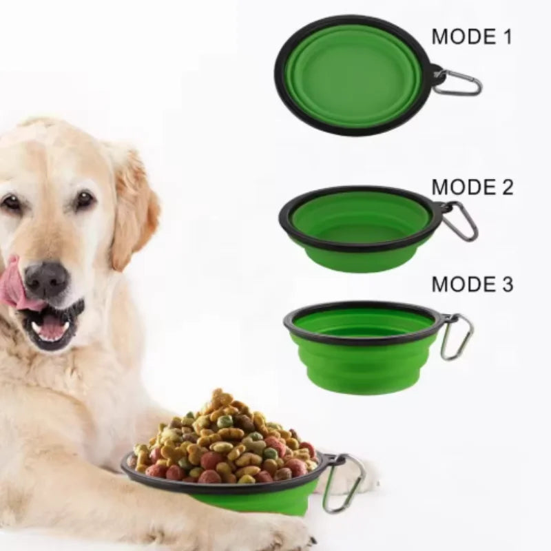 Portable Pet Food Collapsible Bowl