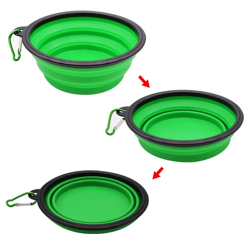 Portable Pet Food Collapsible Bowl