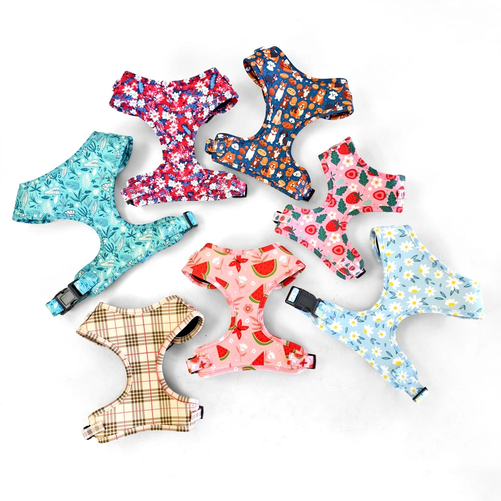 Luxury Dog Harness, Collar & Leash. Accessories Polyester Adjustable Pet Vest Harness Set For Small Medium Large Dogs