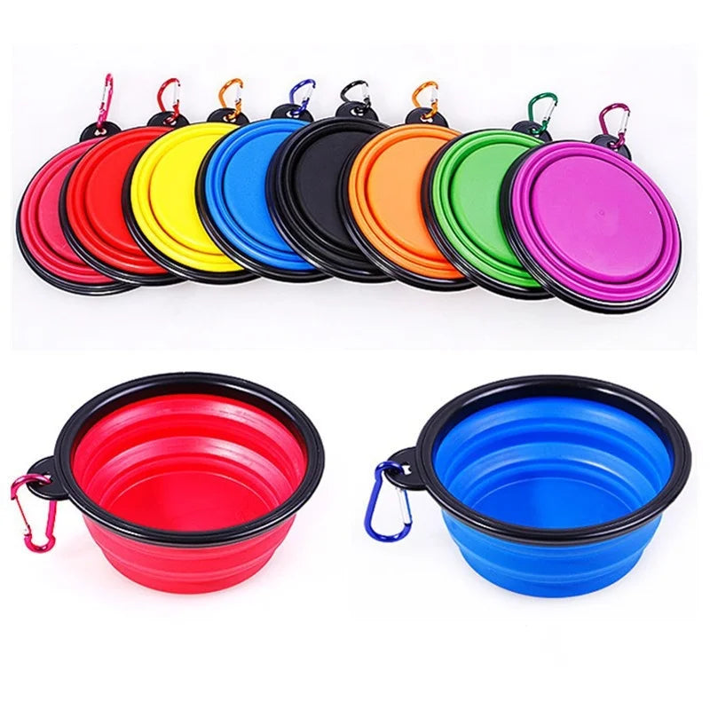 Portable Pet Food Collapsible Bowl
