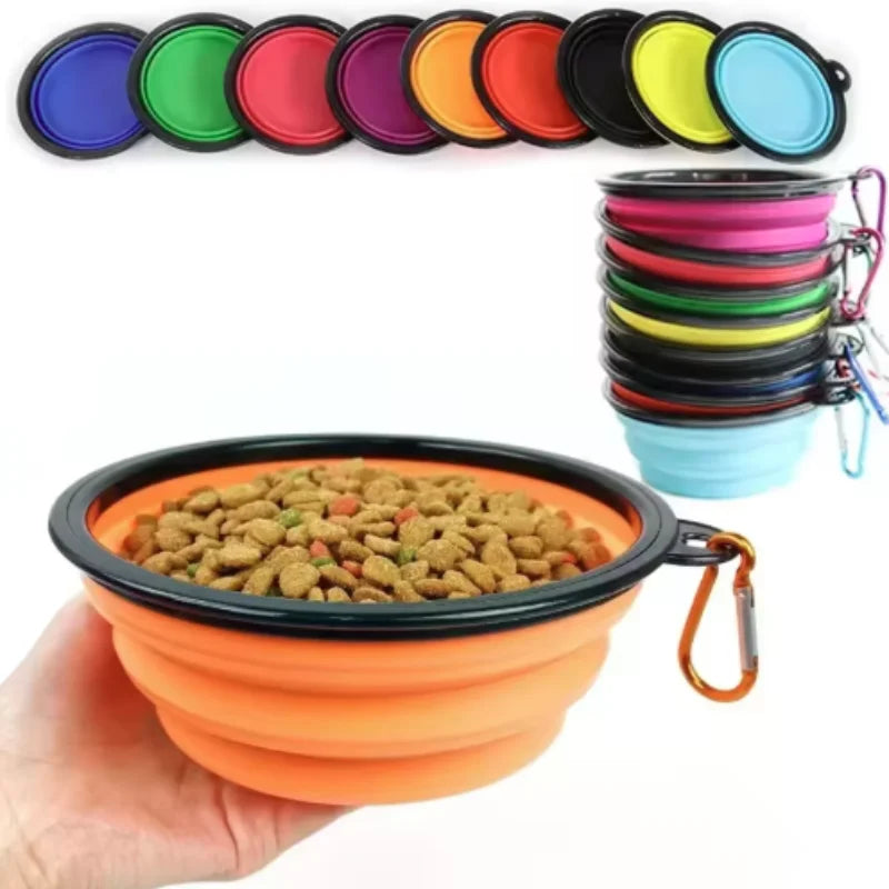 Portable Pet Food Collapsible Bowl