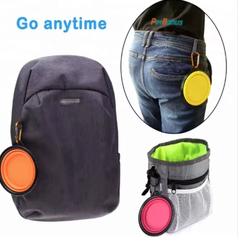 Portable Pet Food Collapsible Bowl