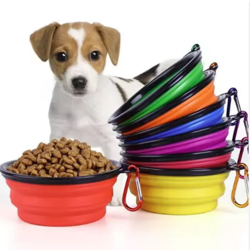 Portable Pet Food Collapsible Bowl