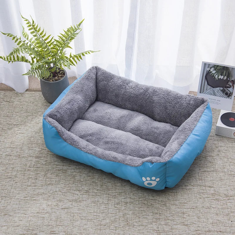 Color Square Winter Soft Warm Dog Bed.