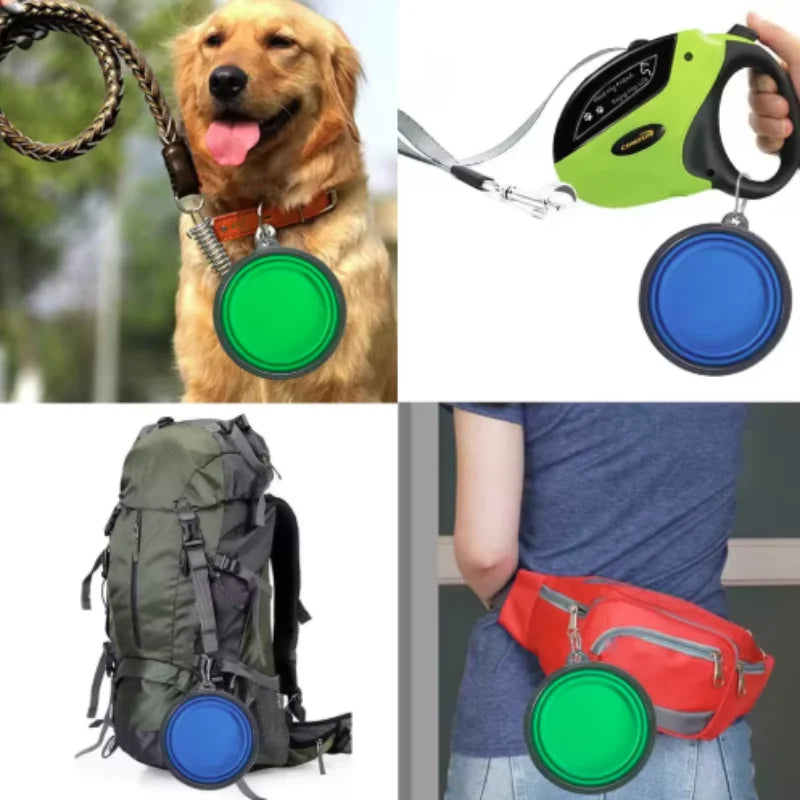 Portable Pet Food Collapsible Bowl