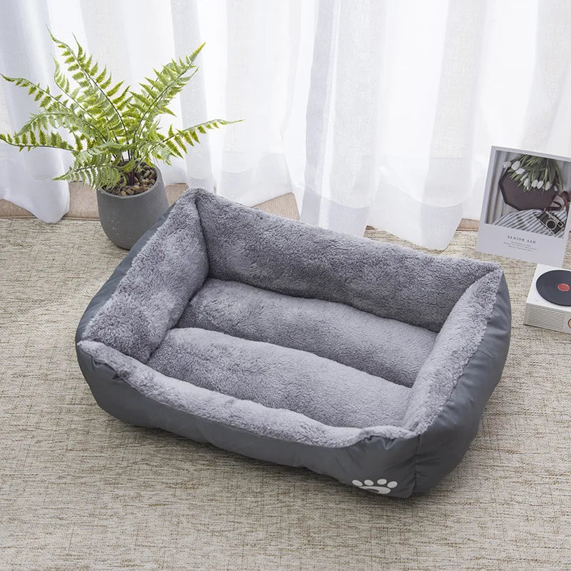 Color Square Winter Soft Warm Dog Bed.