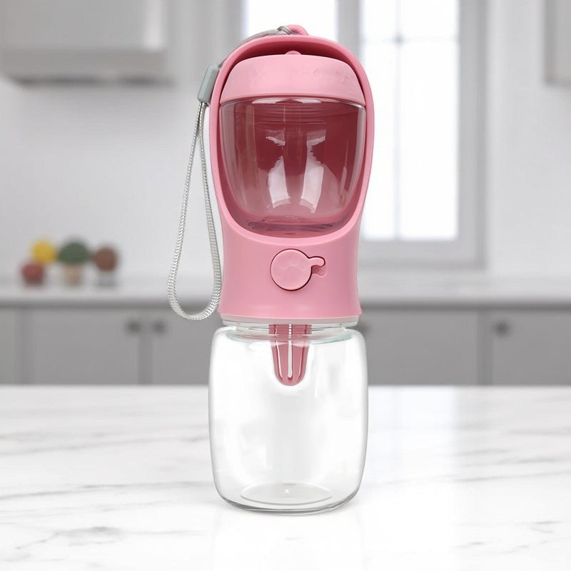 Dog Water Bottle with Food Storage